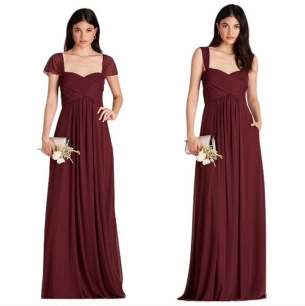 Birdy Grey Maria Convertible Long Maxi Dress Cabernet NEW Small S